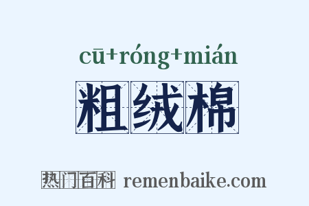 粗绒棉是什么意思的图片